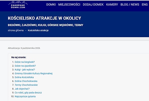 Kościelisko atrakcje
